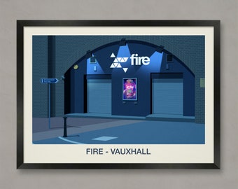 Fire Nightclub London Poster: Vauxhall Venue Art Print