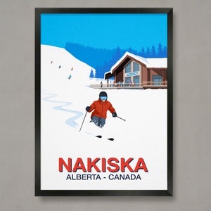 Nakiska Ski Resort Poster: Vintage Style Travel Print