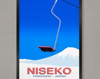 Niseko Ski Resort Poster: Vintage Travel Print