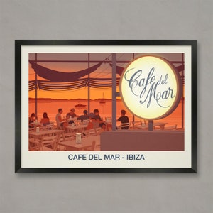Cartel de Café del Mar, impresiones de discoteca, impresión de Café del Mar, Café del Mar