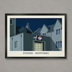 Sterns Nightclub Poster: Worthing, West Sussex Print
