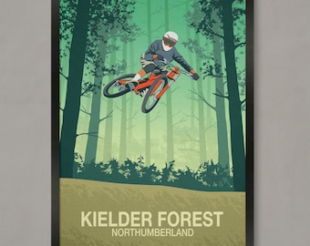 Kielder Forest Mountain Bike Trail Art Print