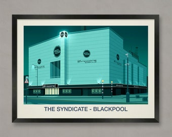 The Syndicate Nightclub Poster, The Syndicate Superclub, The Syndicate Nightclub, The Syndicate Nightclub print, Nightclub prints