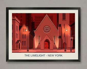 The Limelight Nightclub Poster, Nightclub prints, The Limelight Venue, The Limelight Club, The Limelight Nightclub, The Limelight New York