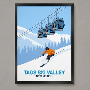 Taos Ski Valley Poster: New Mexico Ski Resort Art Print