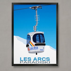 Les Arcs Ski Resort Poster, Ski Resort Poster, Ski Print , Snowboard Poster,  Ski Gifts, Ski Poster