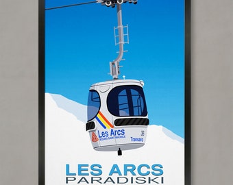 Les Arcs Ski Resort Poster: Vintage Travel Print