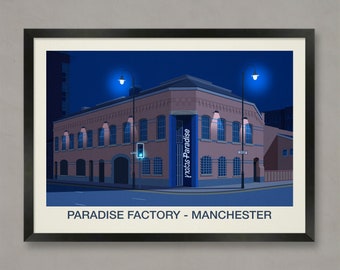 Paradise Factory Nightclub Poster, Nightclub prints, The Paradise Factory, Paradise Factory Print, Paradise Factory Manchester