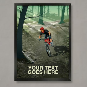 Personalised Mountain Bike gift, Custom Mountain Bike art, MTB art poster ,Personalised Mountain Bike art, Personal Mountain Bike gifts
