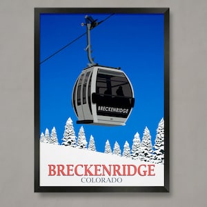 Breckenridge Ski Resort Poster: Vintage Style Travel Print