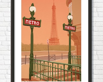 Paris Metro Station Art Print