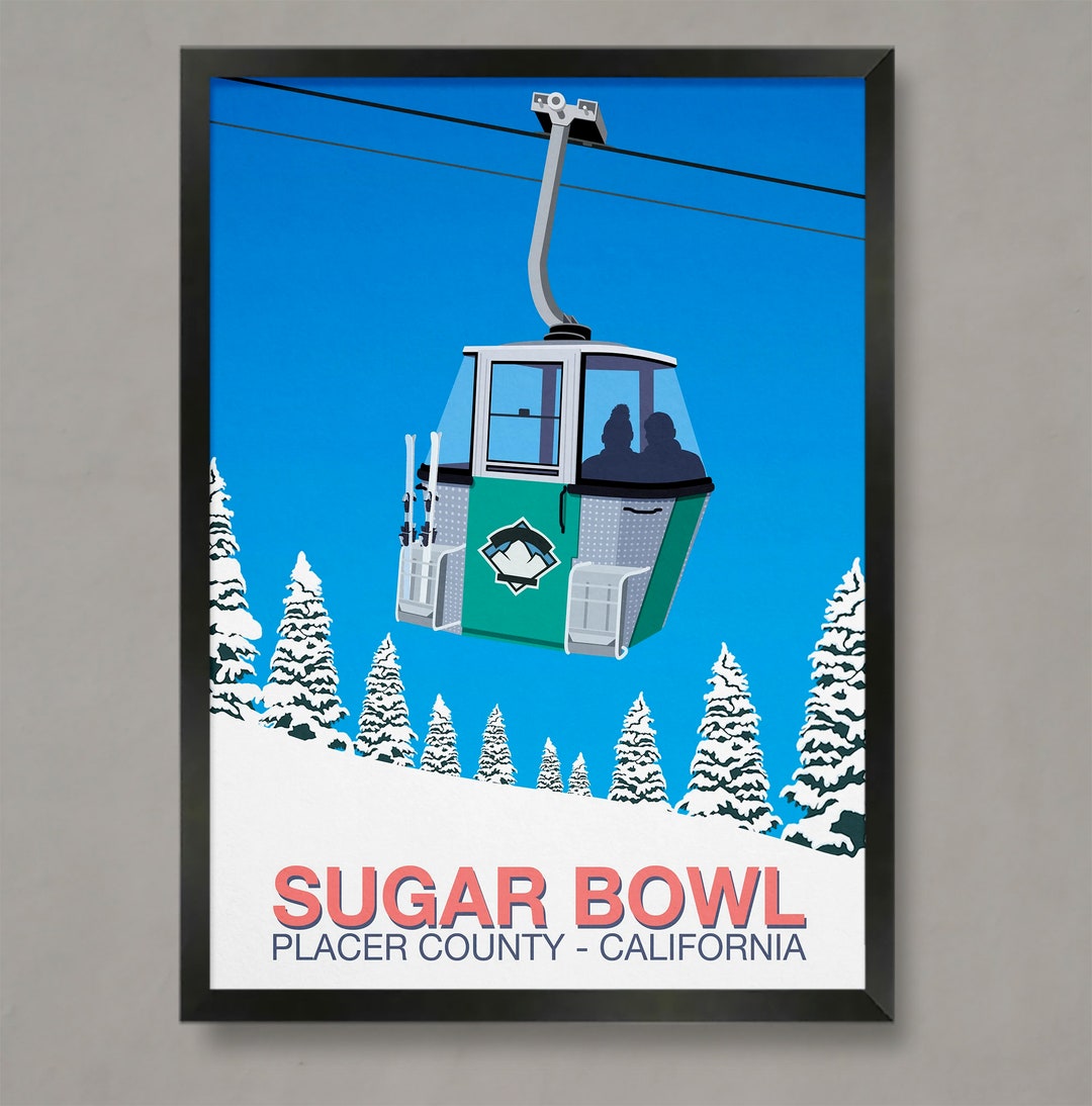 Sugar Bowl Ski Resort Poster, Ski Resort Poster, Ski Print , Snowboard