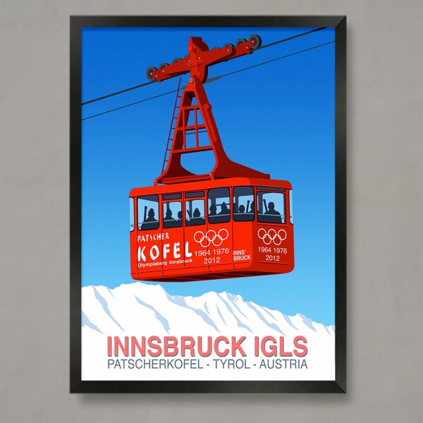 Unknown Affiche rétro originale de voyage Innsbruck, Tyrol