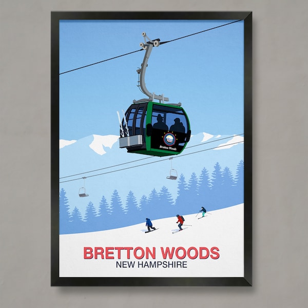 Bretton Woods Ski Poster, Ski Resort Poster, Ski Print , Snowboard Poster,  Ski Gifts, Ski Poster