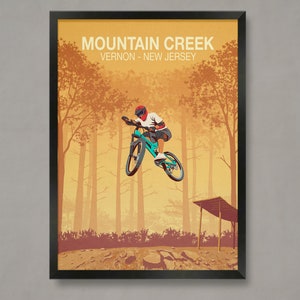 Mountain Creek Bike Park Poster, Mountain Bike Poster, Mountain Bike Print