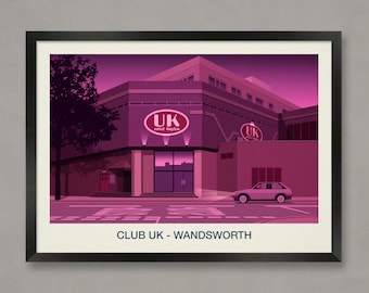 Club UK Nightclub Poster: Wandsworth, London Print