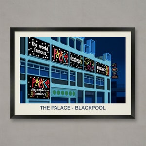 The Palace Nightclub Poster, Nightclub Prints, The Palace Nightclub, The Palace Nightclub Print, The Palace Nightclub Blackpool