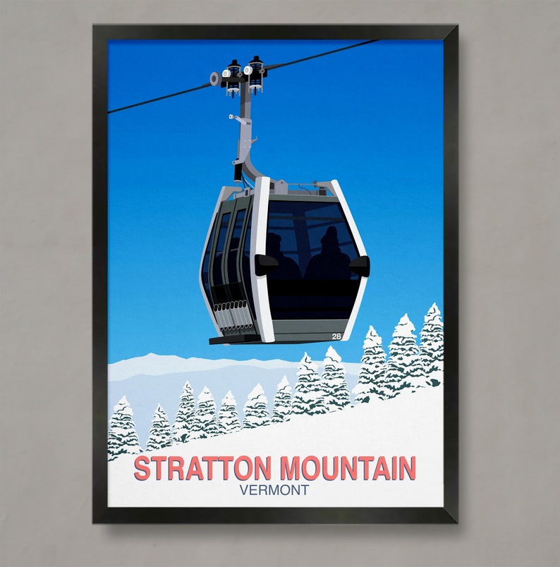 Stratton Mountain Ski Resort Poster: Vermont Gondola Art Print - Etsy