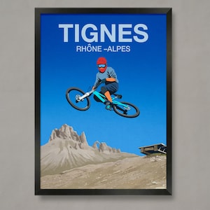 Tignes Mountain Bike Poster, Mountain Bike Poster, Mountain Bike Print