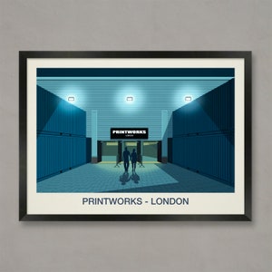 Printworks Nightclub Poster, Nightclub prints, Printworks Nightclub