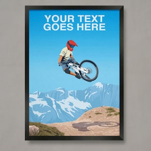 Personalised Mountain Bike gift, Custom Mountain Bike art, MTB art poster ,Personalised Mountain Bike art, Personal Mountain Bike gifts