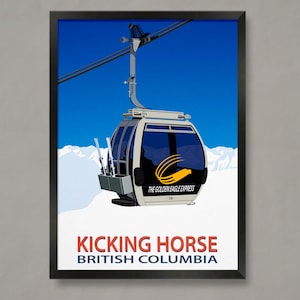 Kicking Horse Ski Resort ,Canada Wall Art Poster, Ski Resort Poster, Ski Print , Snowboard Poster,  Ski Gifts, Ski Poster