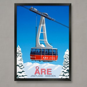 Are Sweden Ski Resort Poster: Vintage Style Travel Print