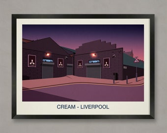 Cream Nightclub Poster, Nightclub prints, Cream Nightclub