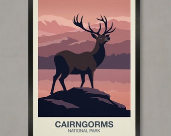 Cairngorms National Park poster, Cairngorms, Cairngorms print, National Park Posters, National Park Prints, Cairngorms National Park