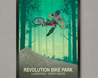 Revolution Bike Park Poster: Mountain Bike Art Print