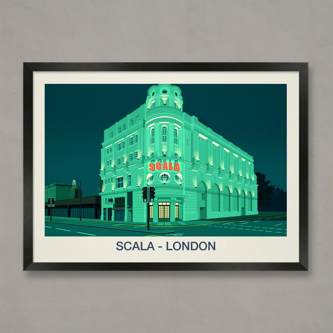 Scala Music Venue Poster, Scala, London, Nightclub Print, Scala ...