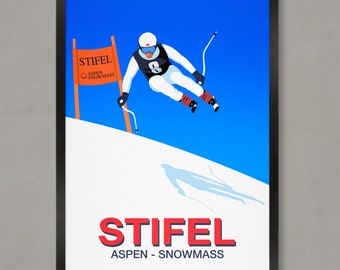 Stifel ski race poster, Aspen, Snowmass, Stifel ski race, Aspen ski race, Aspen poster, Snowmass poster, Stifel, Stifel race print