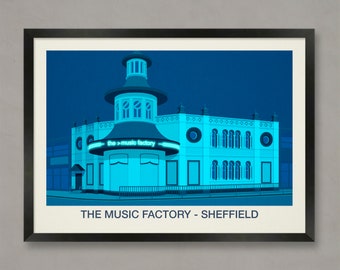 The Music Factory Nightclub Poster, Nightclub prints, The Music Factory, The Music Factory Print, The Music Factory Sheffield