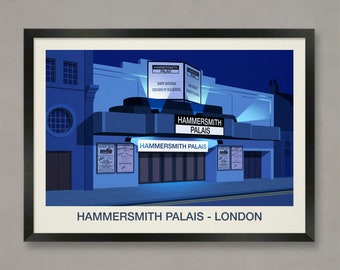 The Hammersmith Palais Poster, Nightclub prints, The Hammersmith Palais, The Hammersmith Palais venue, The Hammersmith Palais venue print.