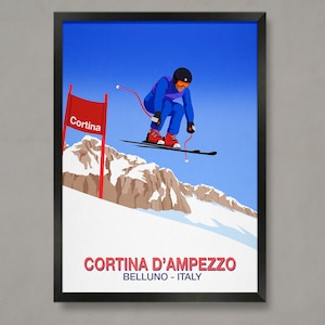 Cortina D&#39;ampezzo ski race poster