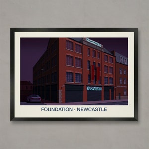 Foundation Nightclub Print: Newcastle Dance Music Venue Poster