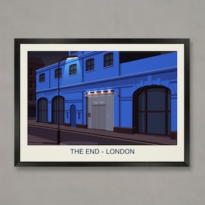 The End Nightclub Poster, Nightclub prints, The End Nightclub