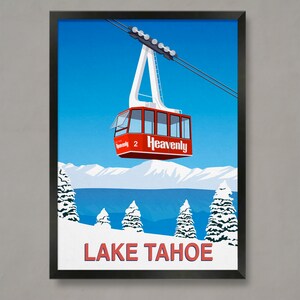 Póster de esquí celestial, póster de estación de esquí, impresión de esquí, póster de snowboard, regalos de esquí, póster de esquí