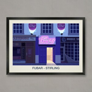 Fubar Nightclub Stirling Poster: Scotland Venue Print