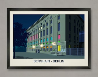 Berghain Nightclub Poster, Nightclub prints, Berghain Nightclub, Berghain
