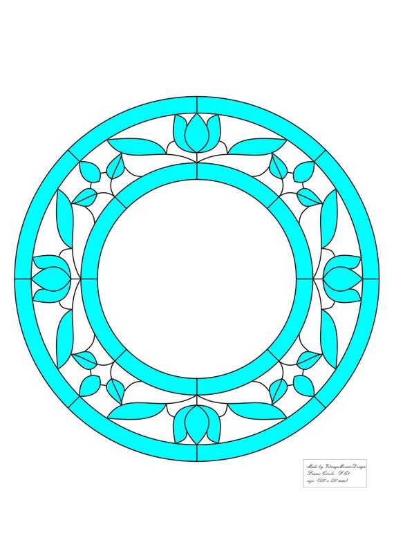 FRAME Pattern Stained Glass Pattern Mosaic Pattern to Etsy