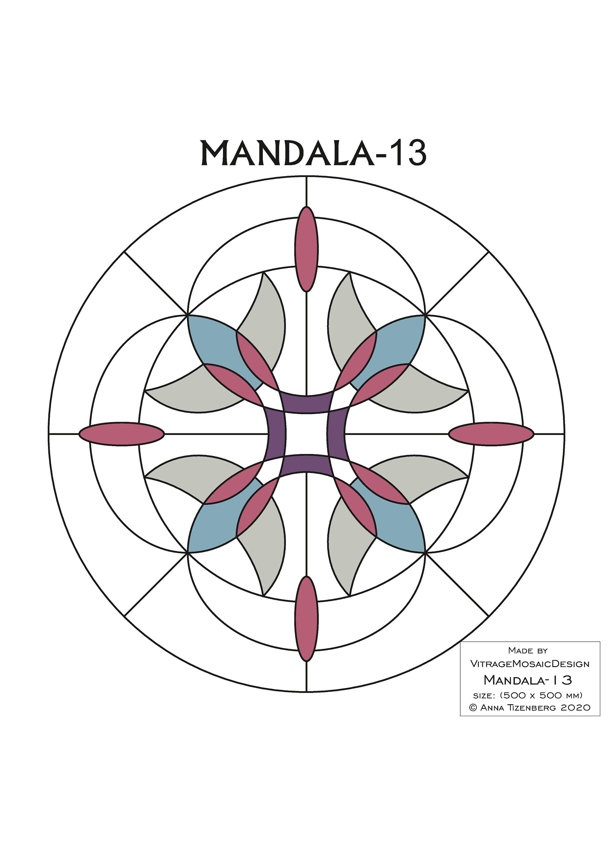MANDALA13 Stained Glass Pattern Mosaic Pattern Painting Etsy