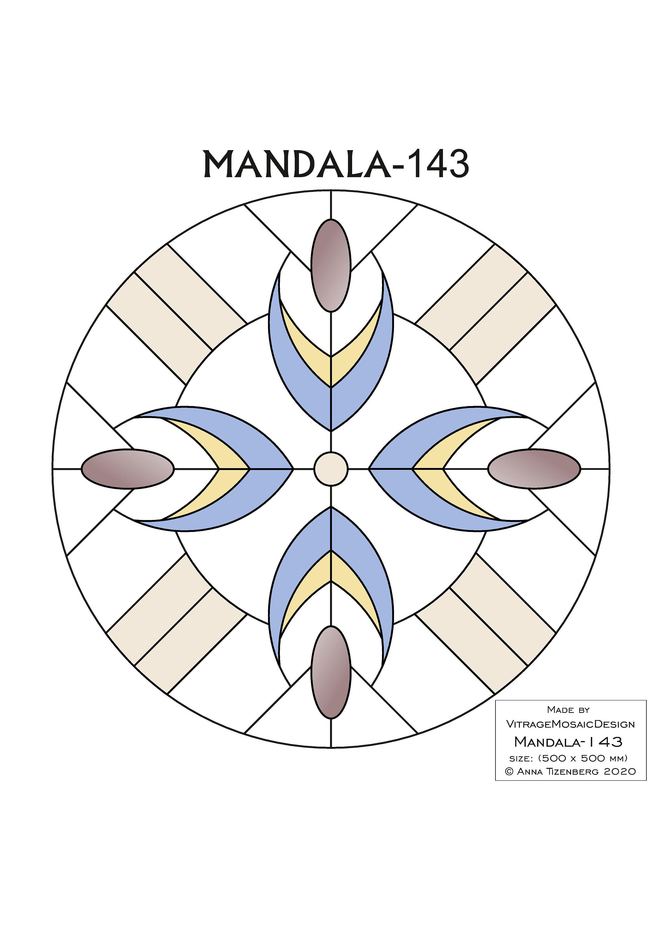 MANDALA143 Stained glass pattern Mosaic pattern Painting Etsy