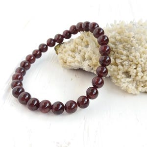 Garnet bracelet for men Root chakra bracelet Love stone bracelet Protection bracelet for women