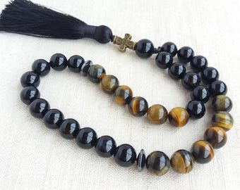 Christian prayer beads Orthodox prayer beads Rosary with cross