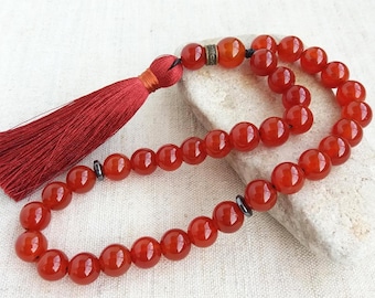 tasbih (33 cuentas de oración), cuentas de tasbih, rosario musulmán, cuentas para aliviar el estrés.