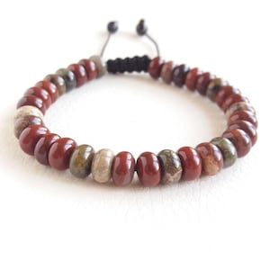 Tasbih armband 33 pärlor justerbart Tasbeeh armband bönepärlor armband röda jaspis armband för män