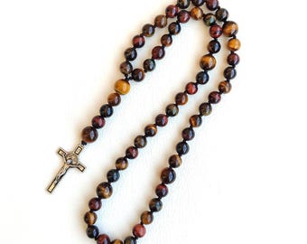Orthodox rosary beads Christian prayer beads Tigers eye rosary Chotki 50 Knotted rosary