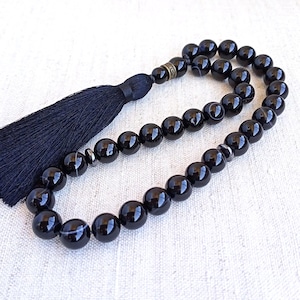 Black tasbih 33 Prayer beads islam Tasbeeh beads Worry beads
