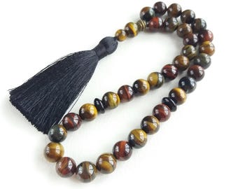 Gemstone tasbih Tasbih 33 beads Tasbeeh prayer beads Worry beads tiger eye